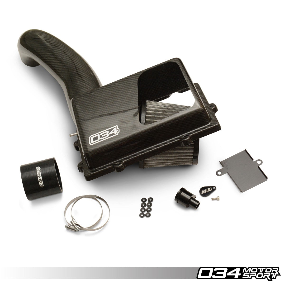 X34 Carbon Fiber MQB Open-Top Cold Air Intake System, 8V/8S Audi A3/S3/TT/TTS, MkVII VW Golf/GTI/R & MkVII VW GLI, 1.8T/2.0T Gen 3 - T1 Motorsports