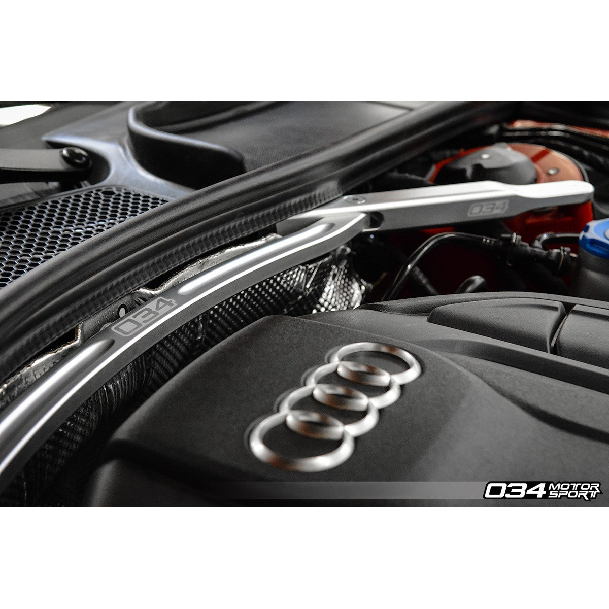 034 Motorsport Billet Aluminum Front Strut Brace, B9 Audi A4/S4 - T1 Motorsports
