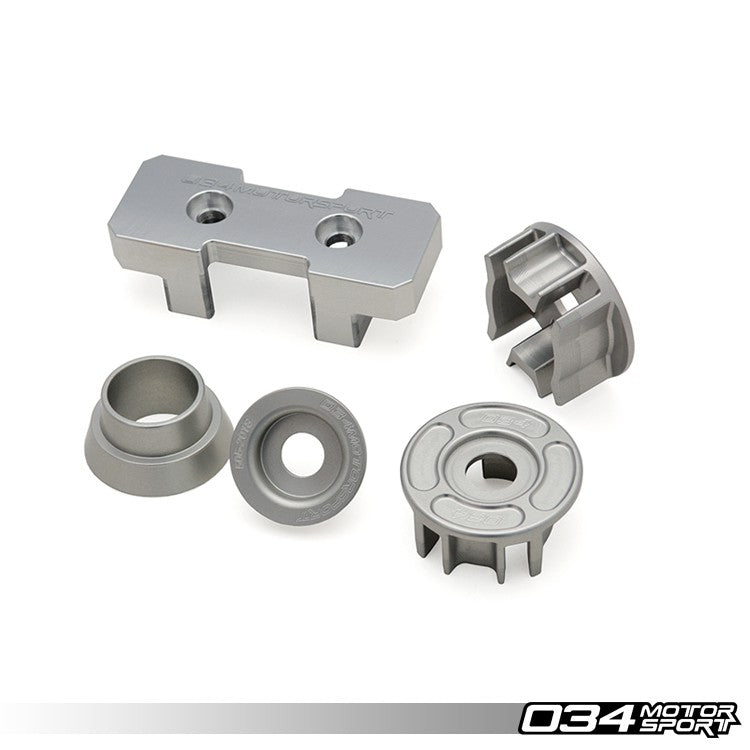 034 Motorsport Drivetrain Mount Insert Package, B8/B8.5 Audi A4/S4/RS4, A5/S5/RS5, Q5/SQ5 Billet Aluminum - T1 Motorsports