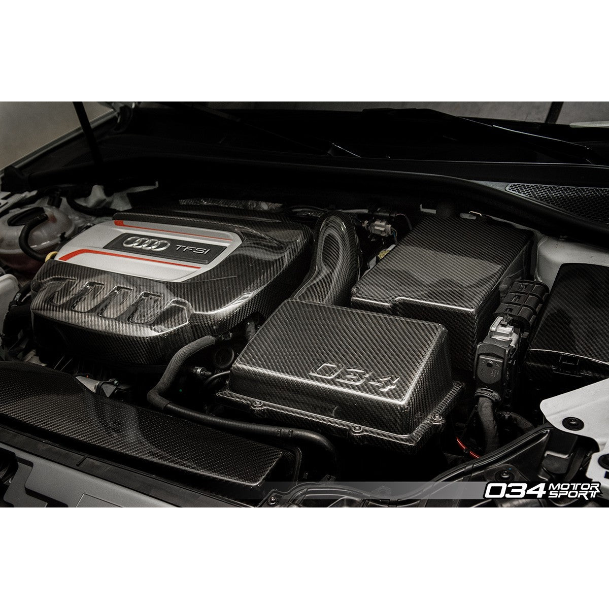 034 Motorsport Carbon Fiber Fuse Box Cover for 8V/8V.5/8S Audi A3/S3/RS3, TT/TTS/TTRS & MkVII Volkswagen Golf/GTI/R - T1 Motorsports
