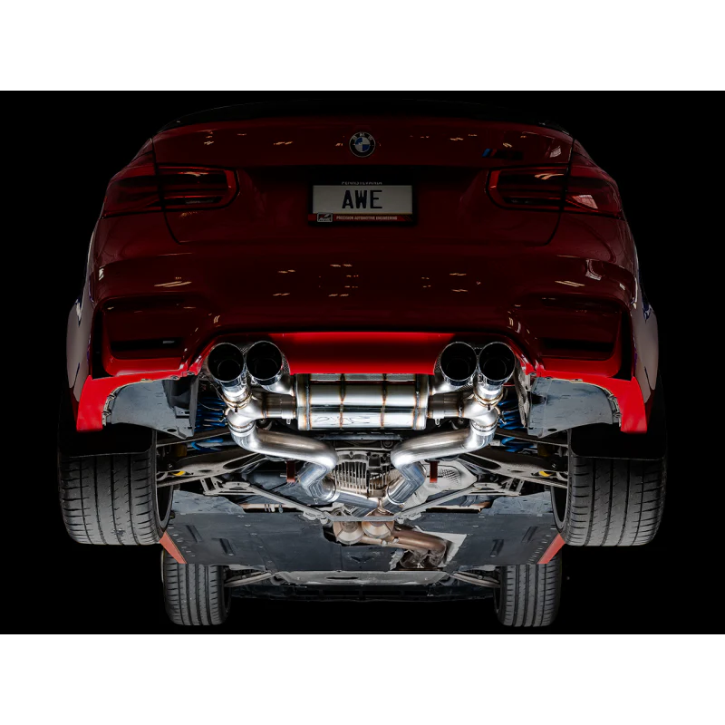 AWE Tuning SwitchPath Catback Exhaust With Chrome Silver Tips For BMW 2015-2020 F8X M3/M4 - STREETUNED
