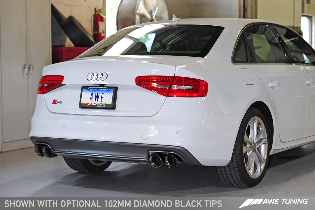 AWE Tuning Touring Edition Exhaust System With Diamond Black Tips (102mm) - 2013-2016 Audi B8.5 S4 3.0T - STREETUNED