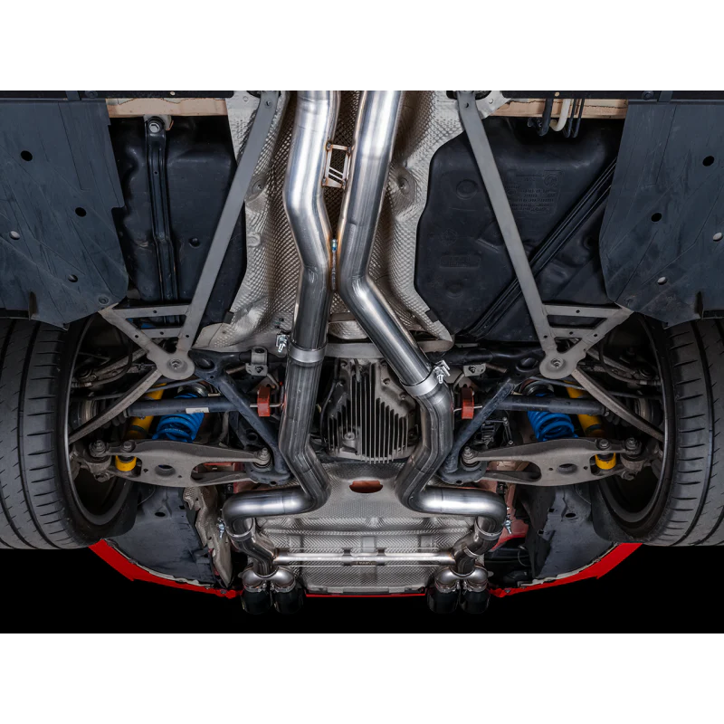 AWE Tuning Track Edition Catback Exhaust With Black Diamond Tips - 2015-2020 BMW F8X M3/M4 - STREETUNED