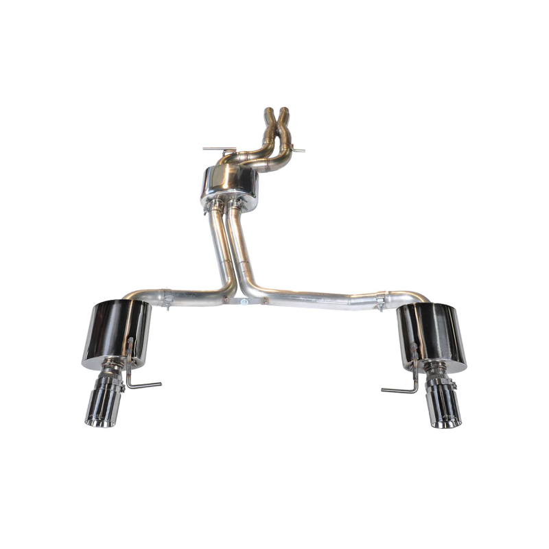 AWE Tuning Audi C7 A6 3.0T Touring Edition Exhaust - Dual Outlet Chrome Silver Tips - STREETUNED