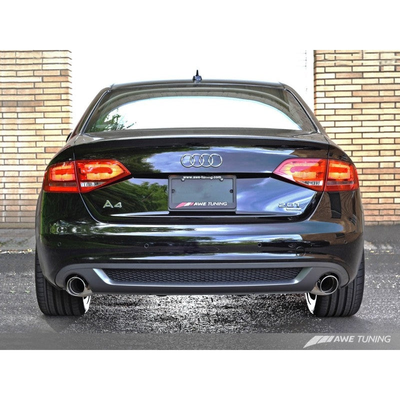 AWE Tuning Audi B8 A4 Touring Edition Exhaust - Dual Outlet Diamond Black Tips - STREETUNED