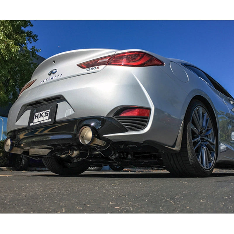 HKS Dual Hi-Power Titanium Tip Catback Exhaust - 2017-2022 Infiniti Q60 (RWD)