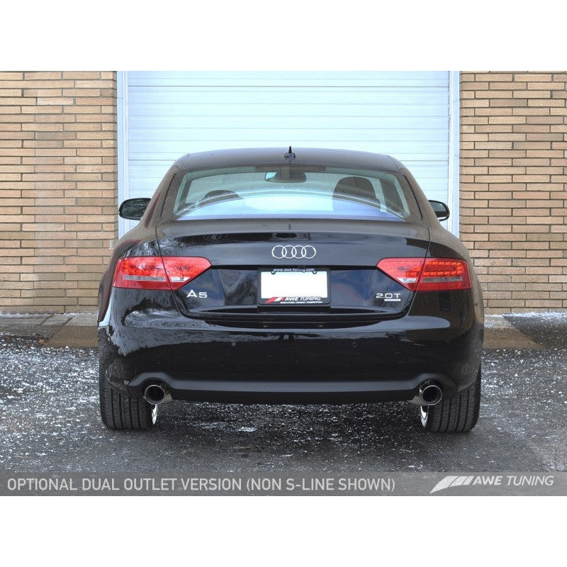 AWE Tuning Audi B8 A5 2.0T Touring Edition Exhaust - Dual Outlet Diamond Black Tips - STREETUNED