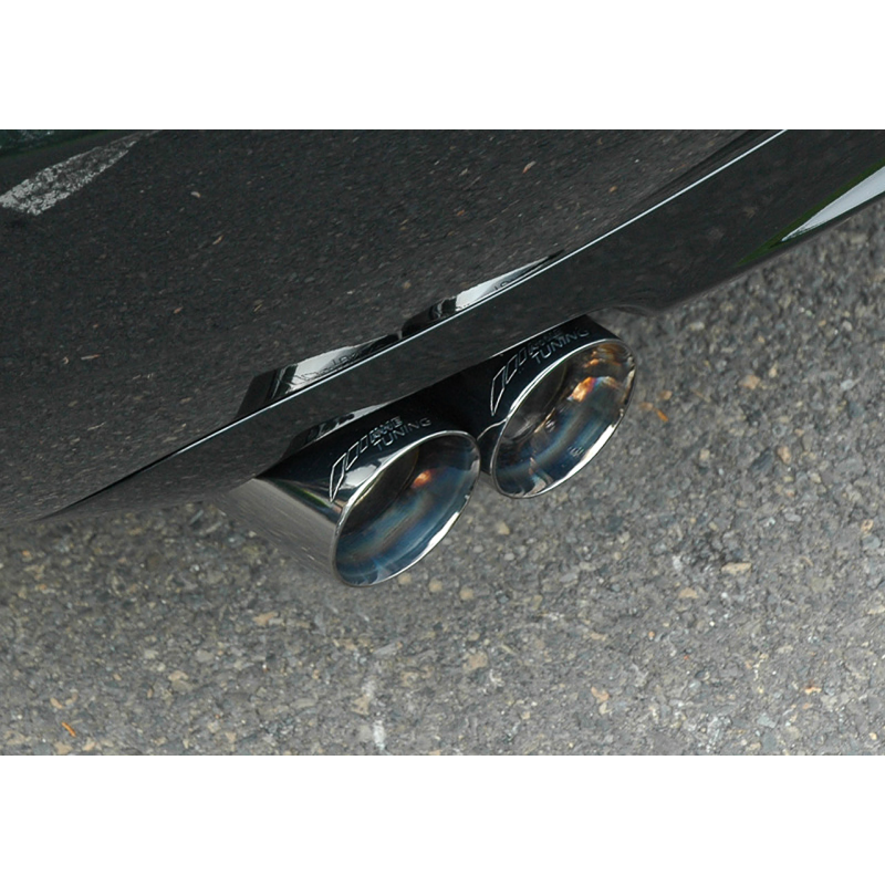 AWE Tuning Audi B7 A4 3.2L Touring Edition Quad Tip Exhaust - Diamond Black Tips - STREETUNED