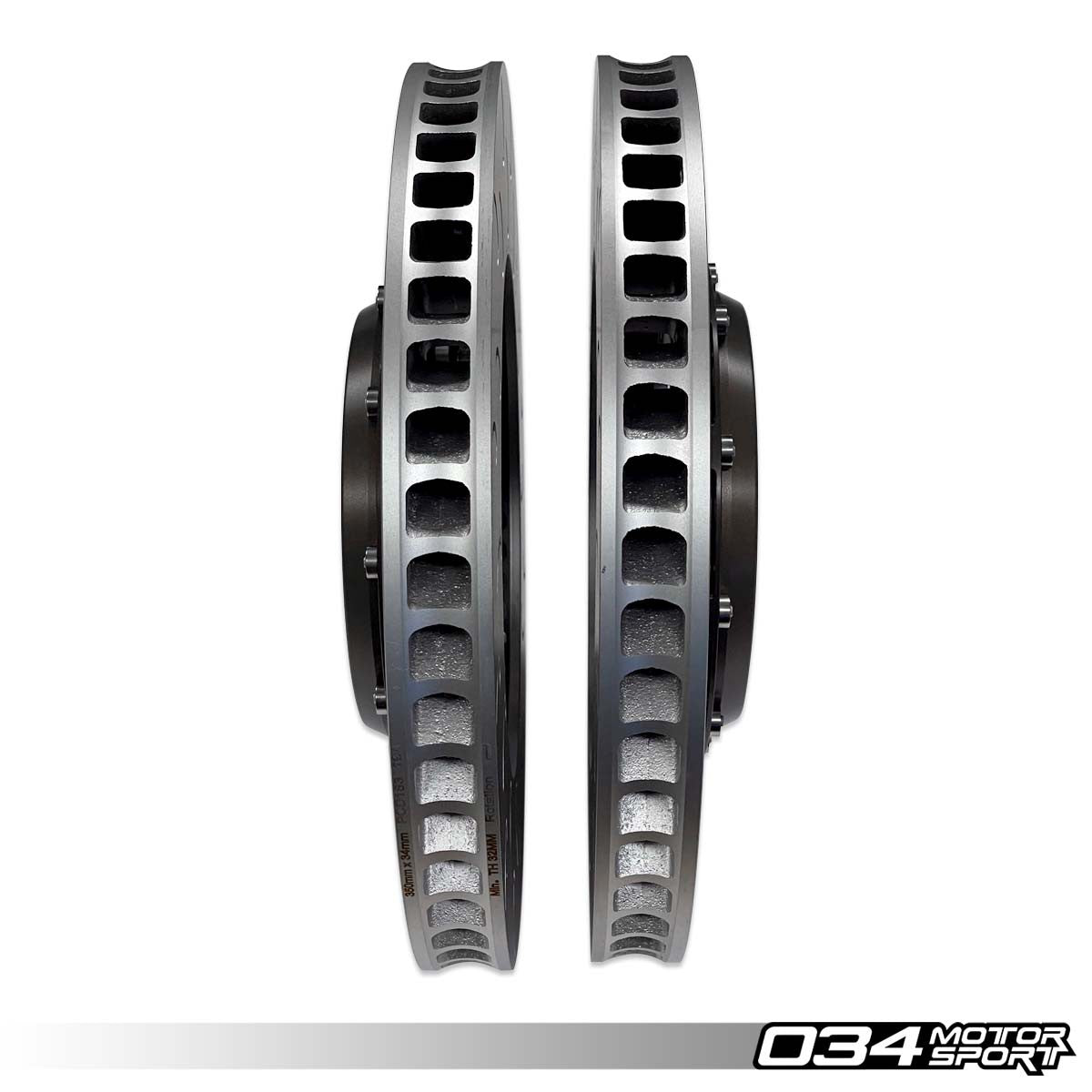 034 Motorsport2-Piece Floating Rear Brake Rotor Upgrade Kit, B9 & B9.5 Audi S4/S5/SQ5 - T1 Motorsports