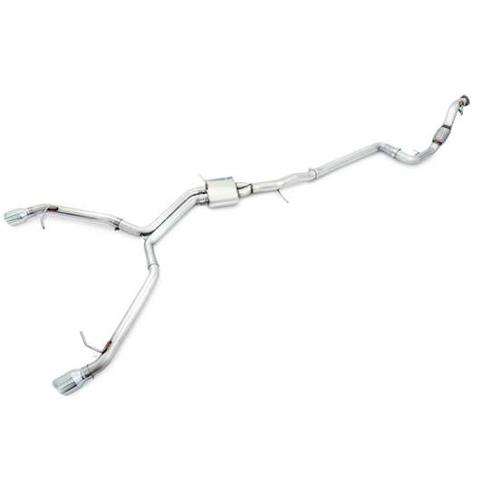 AWE Tuning Audi B9 A4 Track Edition Exhaust Dual Outlet - Chrome Silver Tips (Includes DP) - STREETUNED