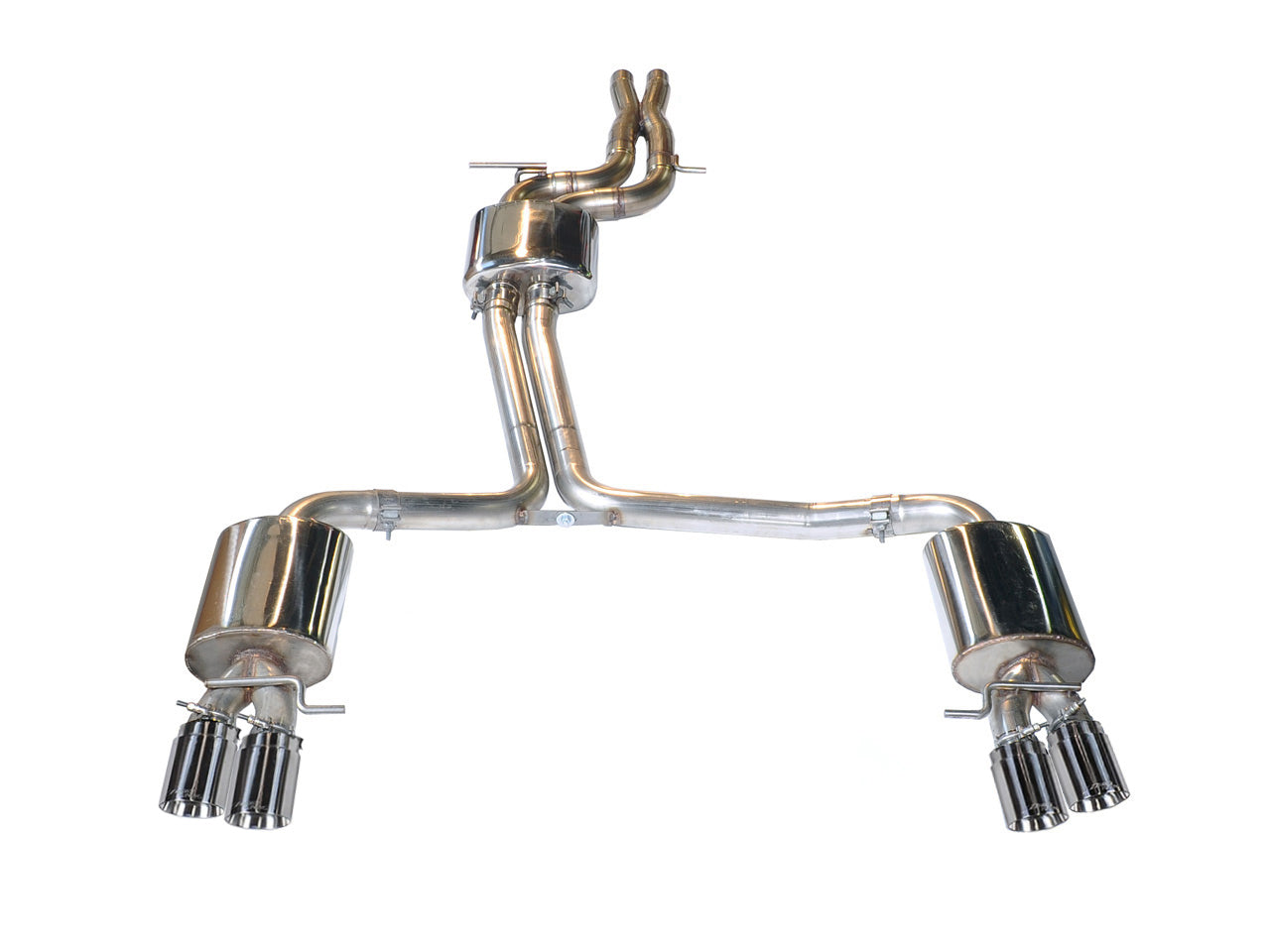 AWE Tuning Touring Edition Exhaust System With Polished Silver Tips (90mm) - 2013-2017 Audi B8.5 S5 3.0T - STREETUNED