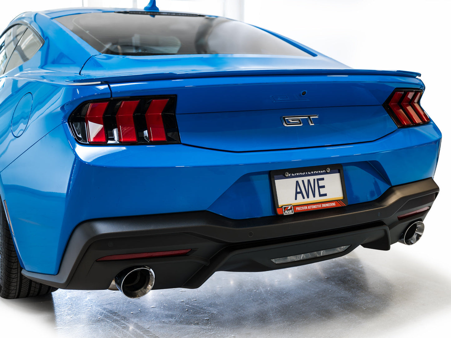 AWE Tuning Track Edition Catback Exhaust w/ Dual Chrome Silver Tips - 2024 Ford Mustang GT Fastback S650 RWD - STREETUNED