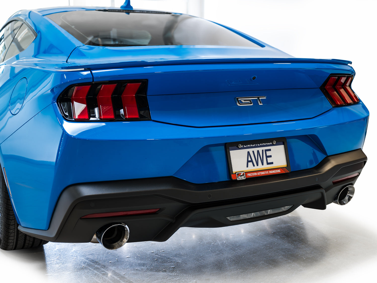 AWE Tuning Track Edition Catback Exhaust w/ Dual Chrome Silver Tips - 2024 Ford Mustang GT Fastback S650 RWD - STREETUNED