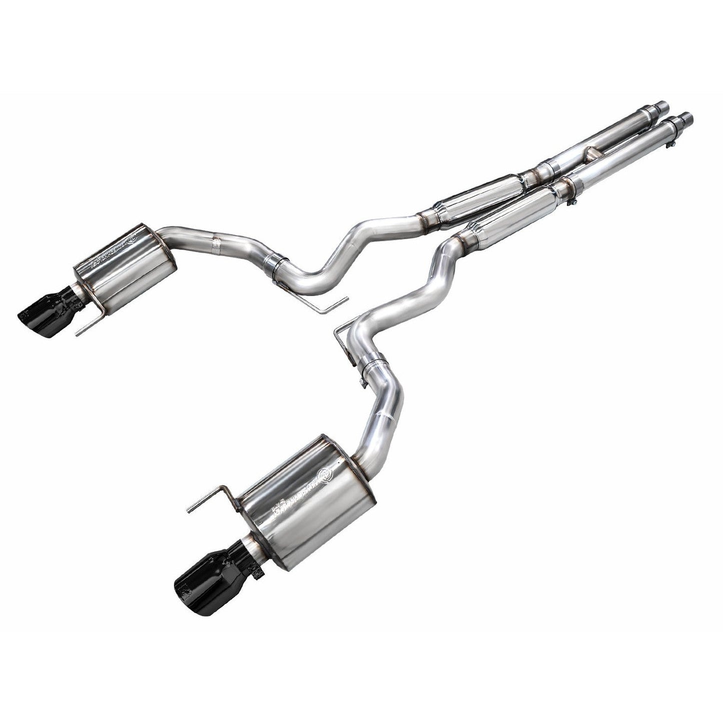 AWE Tuning Touring Catback Exhaust w/ Dual Diamond Black Tips - 2024 Ford Mustang GT Fastback S650 RWD - STREETUNED