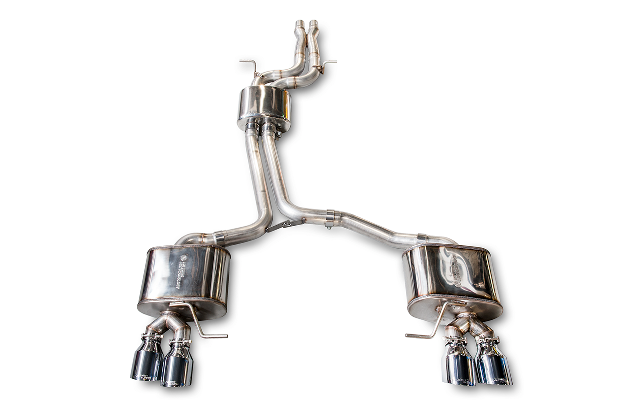 AWE Tuning Touring Edition Exhaust With Quad Outlet Chrome Silver Tips - 2014-2017 Audi 8R SQ5 - STREETUNED