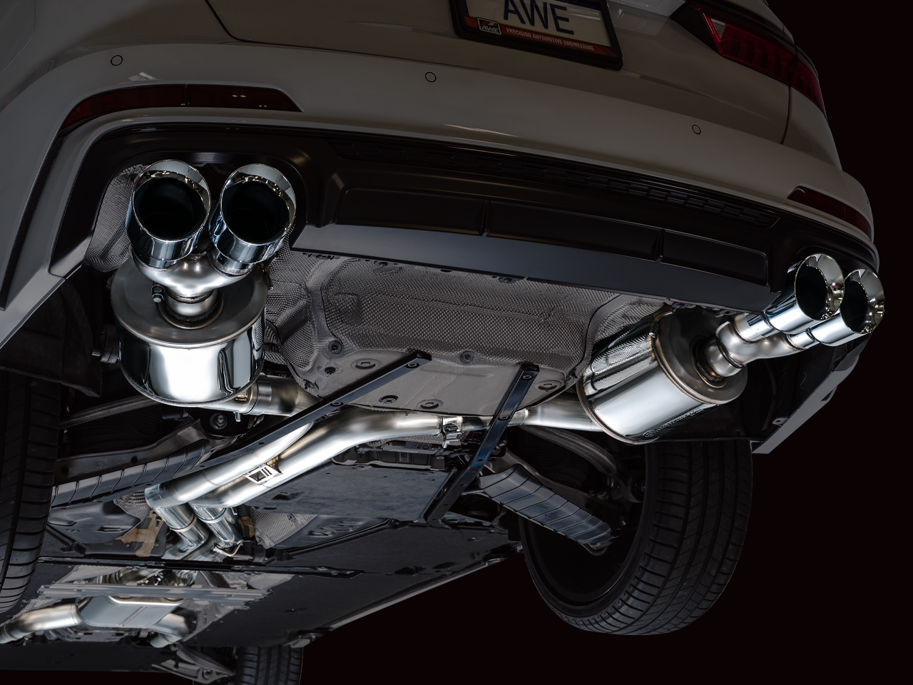 AWE Tuning Touring Edition Exhaust With Chrome Silver Tips - 2019-2023 Audi C8 S6/S7 - STREETUNED