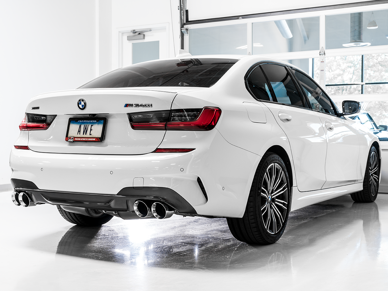 AWE Tuning Non-Resonated Touring Edition Exhaust With Quad Chrome Silver Tips - 2019-2024 BMW M340i/M440i (G20) - STREETUNED