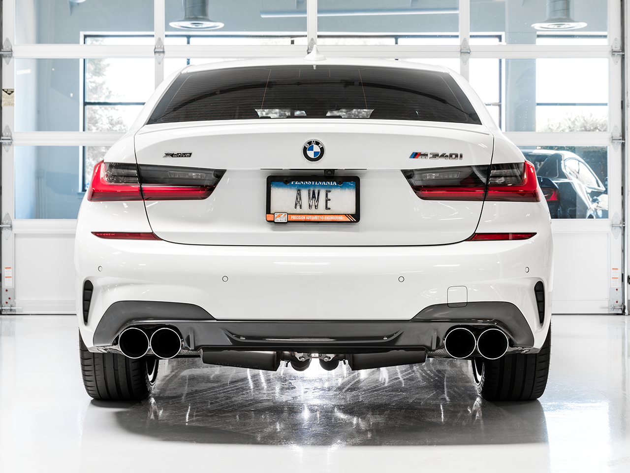 AWE Tuning Non-Resonated Touring Edition Exhaust With Quad Chrome Silver Tips - 2019-2024 BMW M340i/M440i (G20) - STREETUNED