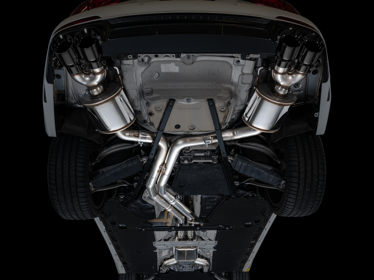 AWE Tuning Touring Edition Exhaust With Diamond Black Tips - 2019-2023 Audi C8 S6/S7 - STREETUNED