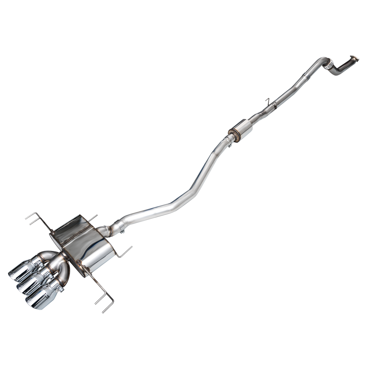AWE Tuning Touring Edition Exhaust w/ Triple Chrome Silver Tips - 2023-2024 Honda Civic Type R FL5 - STREETUNED