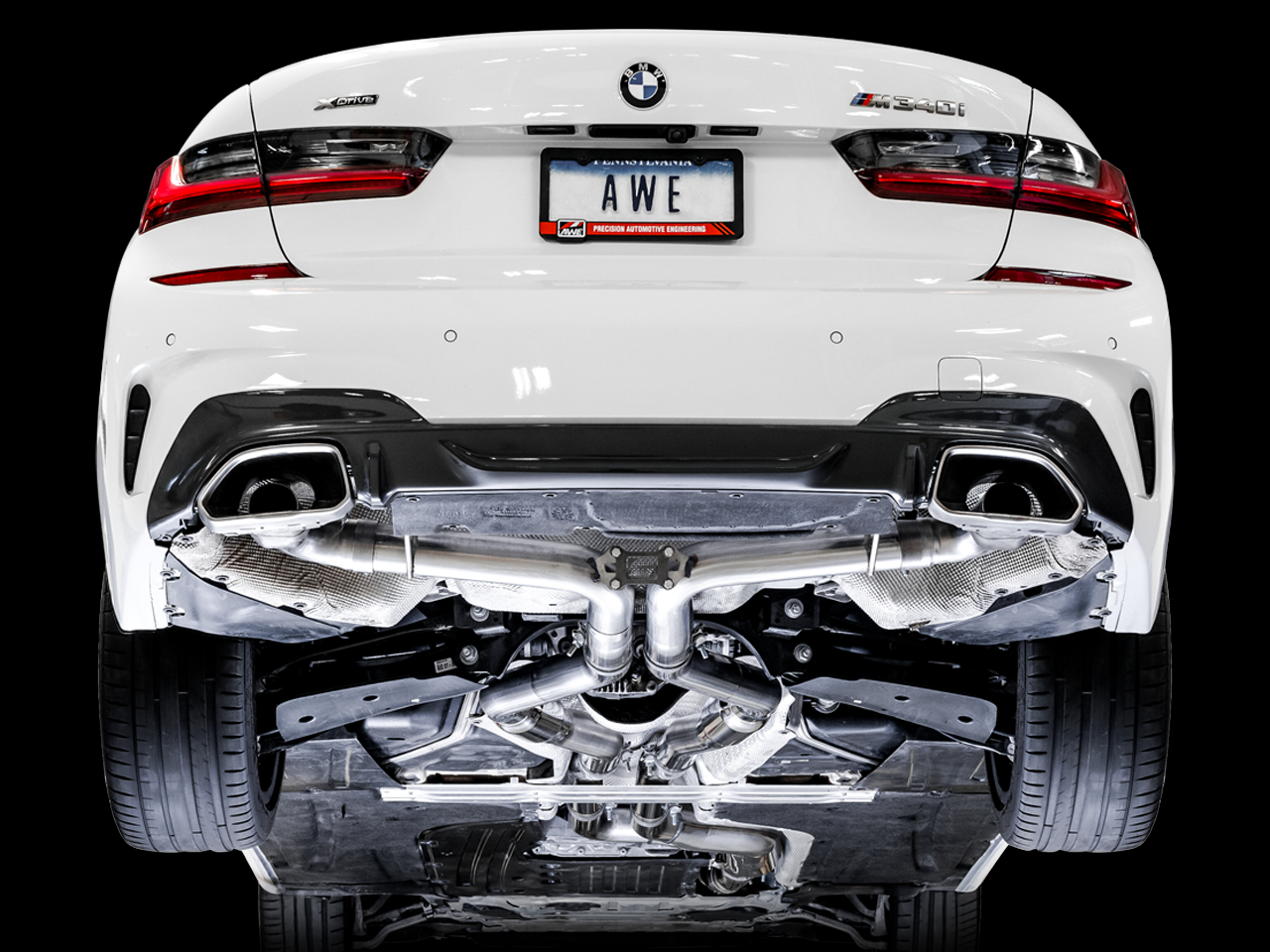 AWE Tuning Non-Resonated Touring Edition Exhaust - 2019-2024 BMW M340i/M440i (G20) (Use OE Tips) - STREETUNED