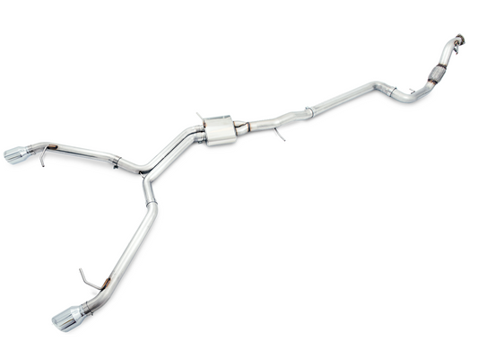 AWE Tuning Track Edition Exhaust Dual Outlet With Chrome Silver Tips (Includes DP) - 2018-2019 Audi B9 A5 - STREETUNED