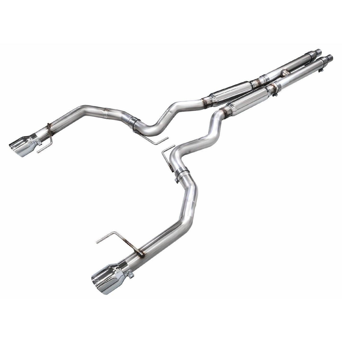 AWE Tuning Track Edition Catback Exhaust w/ Dual Chrome Silver Tips - 2024 Ford Mustang GT Fastback S650 RWD - STREETUNED