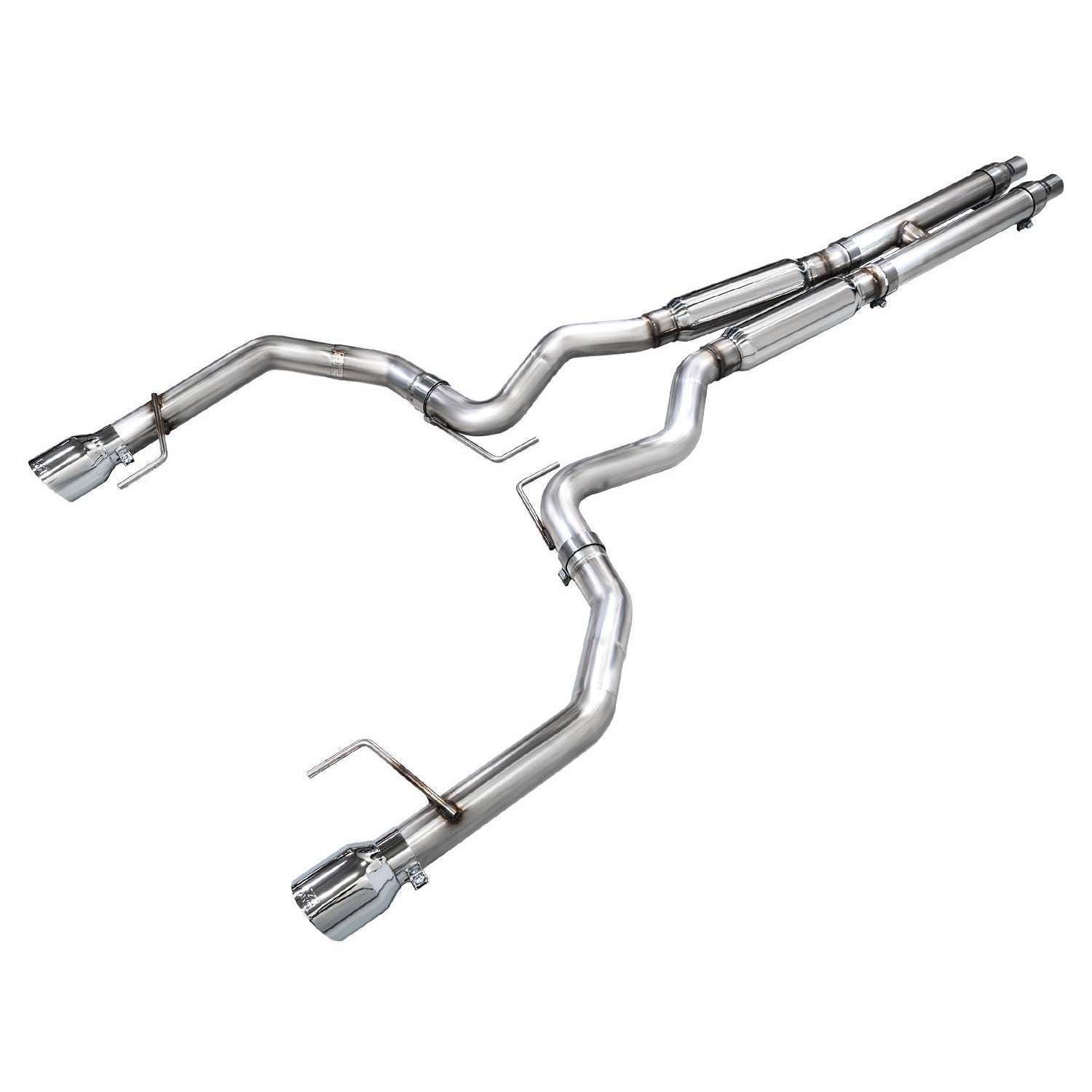 AWE Tuning Track Edition Catback Exhaust w/ Dual Chrome Silver Tips - 2024 Ford Mustang GT Fastback S650 RWD - STREETUNED