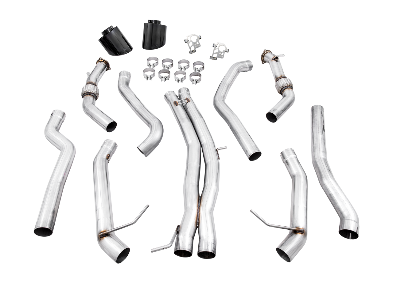 AWE Tuning Track Edition Exhaust With RS-Style Diamond Black Tips - 2021-2023 Audi B9.5 RS 5 Coupe - STREETUNED