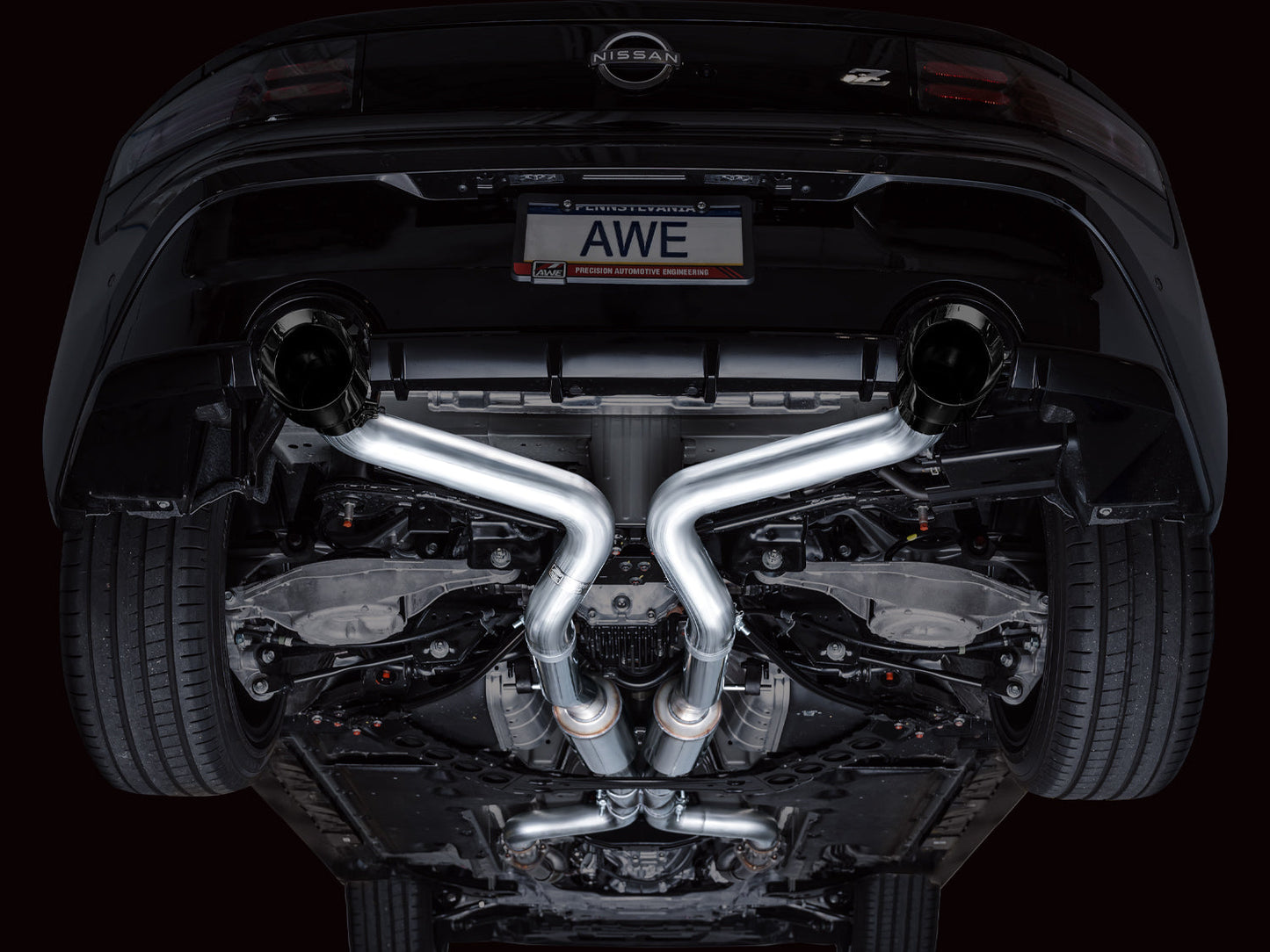 AWE Tuning Track Edition Catback Exhaust System w/ Diamond Black Tips - 2023-2024 Nissan Z - STREETUNED