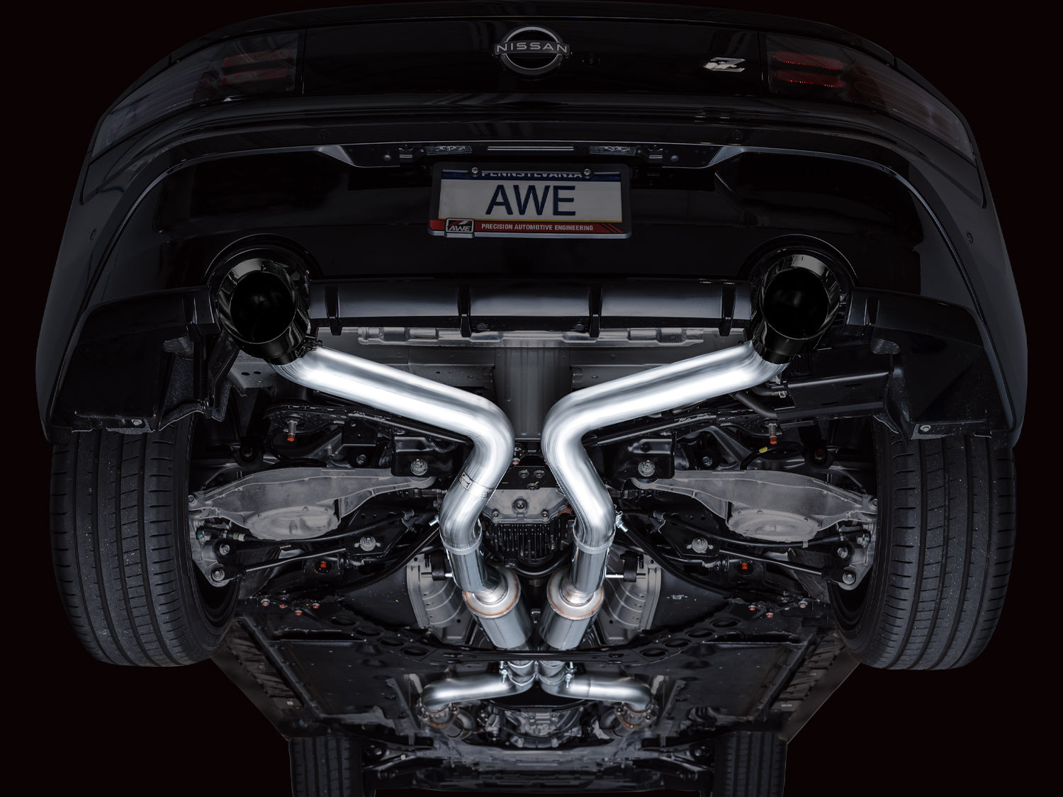 AWE Tuning Track Edition Catback Exhaust System w/ Diamond Black Tips - 2023-2024 Nissan Z - STREETUNED