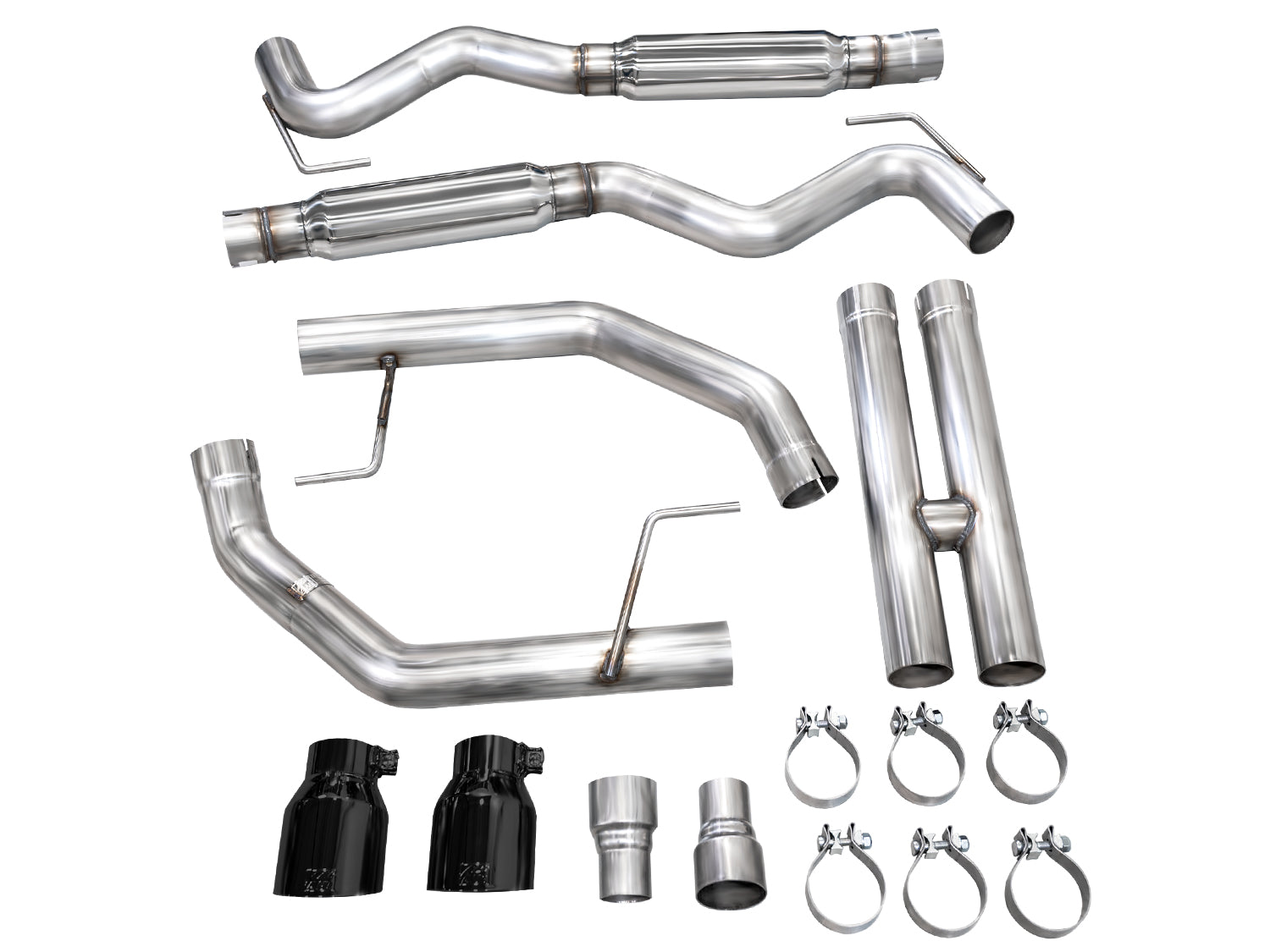 AWE Tuning Track Edition Catback Exhaust w/ Dual Diamond Black Tips - 2024 Ford Mustang GT Fastback S650 RWD - STREETUNED