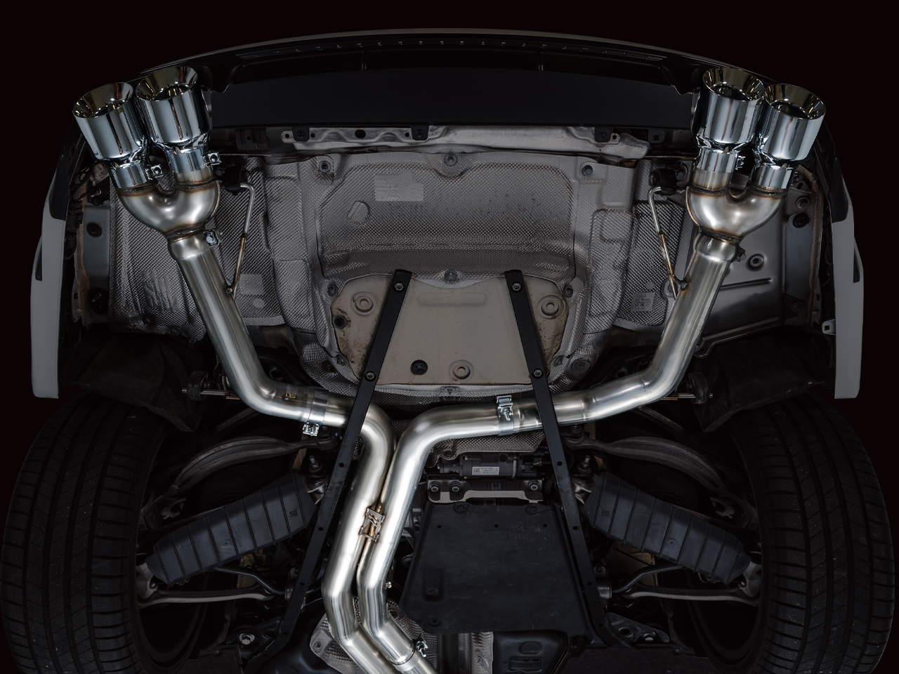 AWE Tuning Track Edition Exhaust With Chrome Silver Tips - 2019-2023 Audi C8 S6/S7 - STREETUNED