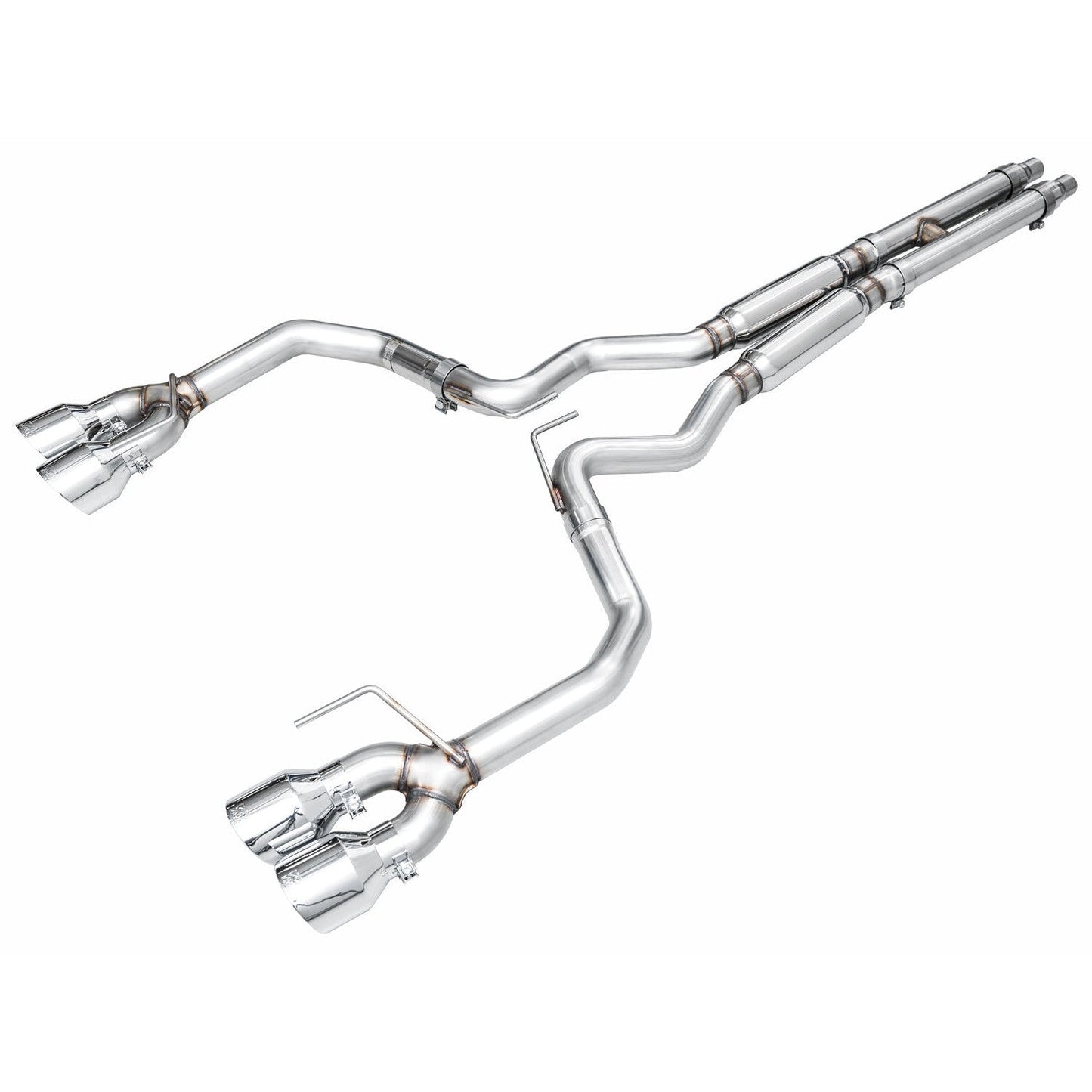 AWE Tuning Track Edition Catback Exhaust w/ Quad Chrome Silver Tips - 2024 Ford Mustang Dark Horse S650 RWD - STREETUNED