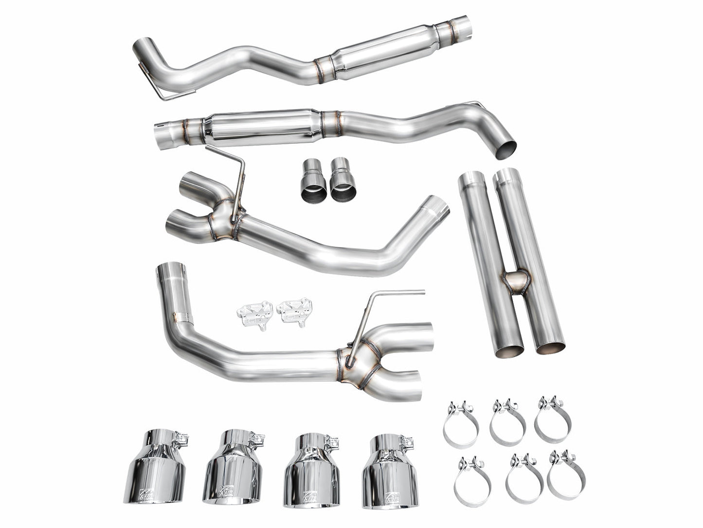 AWE Tuning Track Edition Catback Exhaust w/ Quad Chrome Silver Tips - 2024 Ford Mustang Dark Horse S650 RWD - STREETUNED