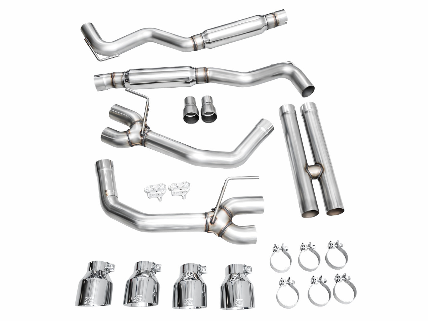 AWE Tuning Track Edition Catback Exhaust w/ Quad Chrome Silver Tips - 2024 Ford Mustang Dark Horse S650 RWD - STREETUNED