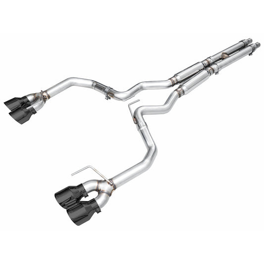 AWE Tuning Track Edition Catback Exhaust w/ Quad Diamond Black Tips - 2024 Ford Mustang Dark Horse S650 RWD - STREETUNED