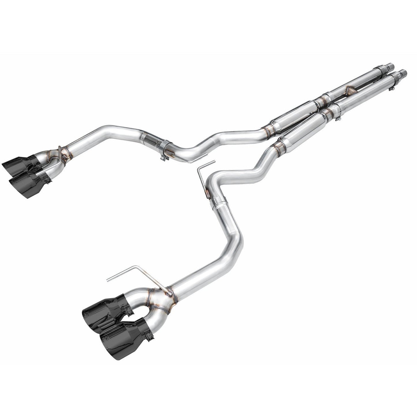 AWE Tuning Track Edition Catback Exhaust w/ Quad Diamond Black Tips - 2024 Ford Mustang GT Fastback S650 RWD - STREETUNED
