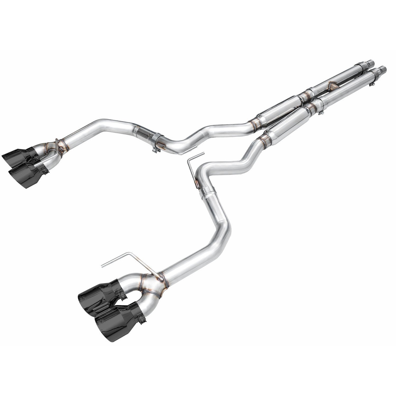 AWE Tuning Track Edition Catback Exhaust w/ Quad Diamond Black Tips - 2024 Ford Mustang GT Fastback S650 RWD - STREETUNED