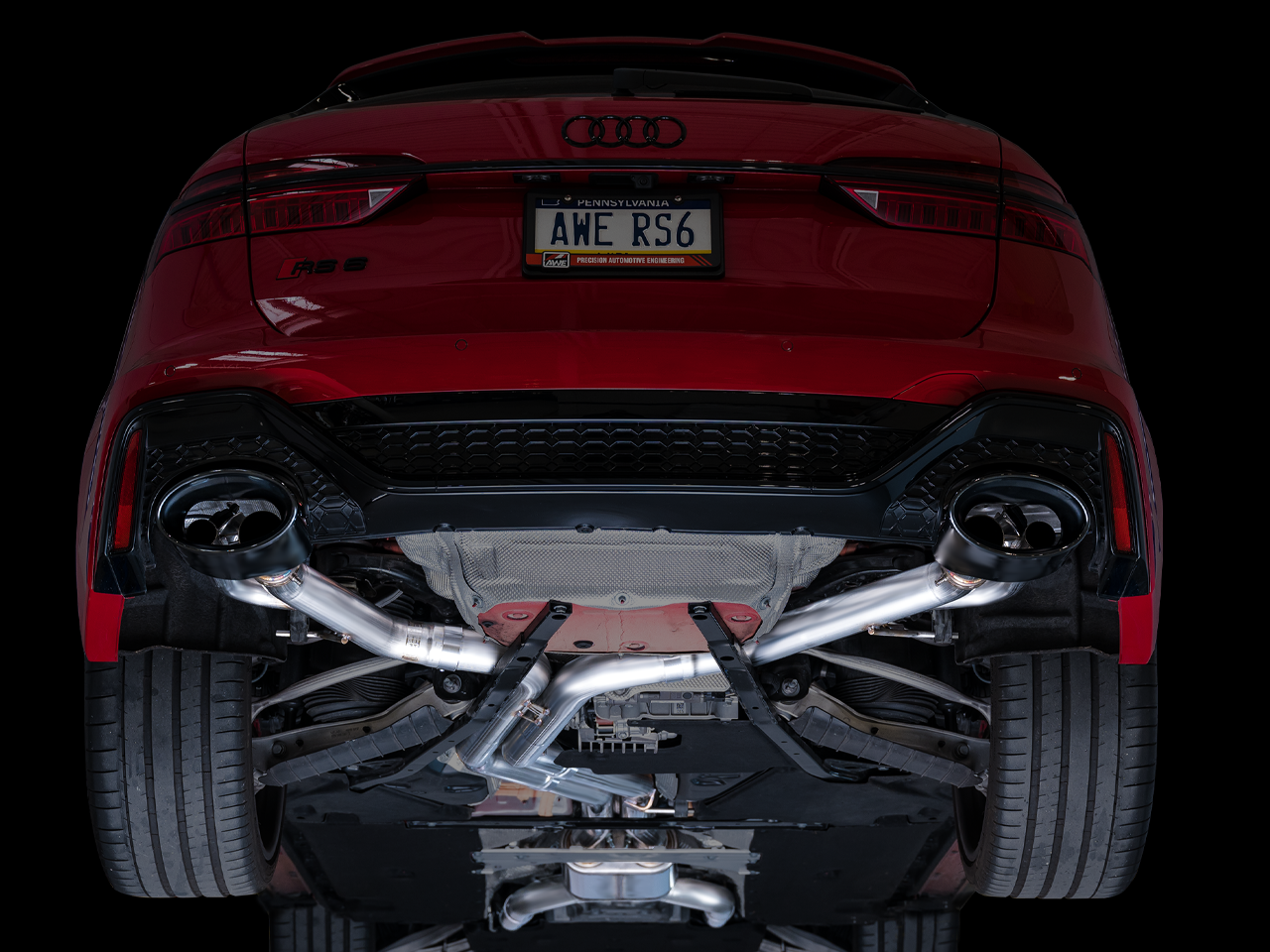 AWE Tuning SwitchPath Catback Exhaust With Diamond Black Tips - 2020-2024 Audi C8 RS6/RS7 - STREETUNED