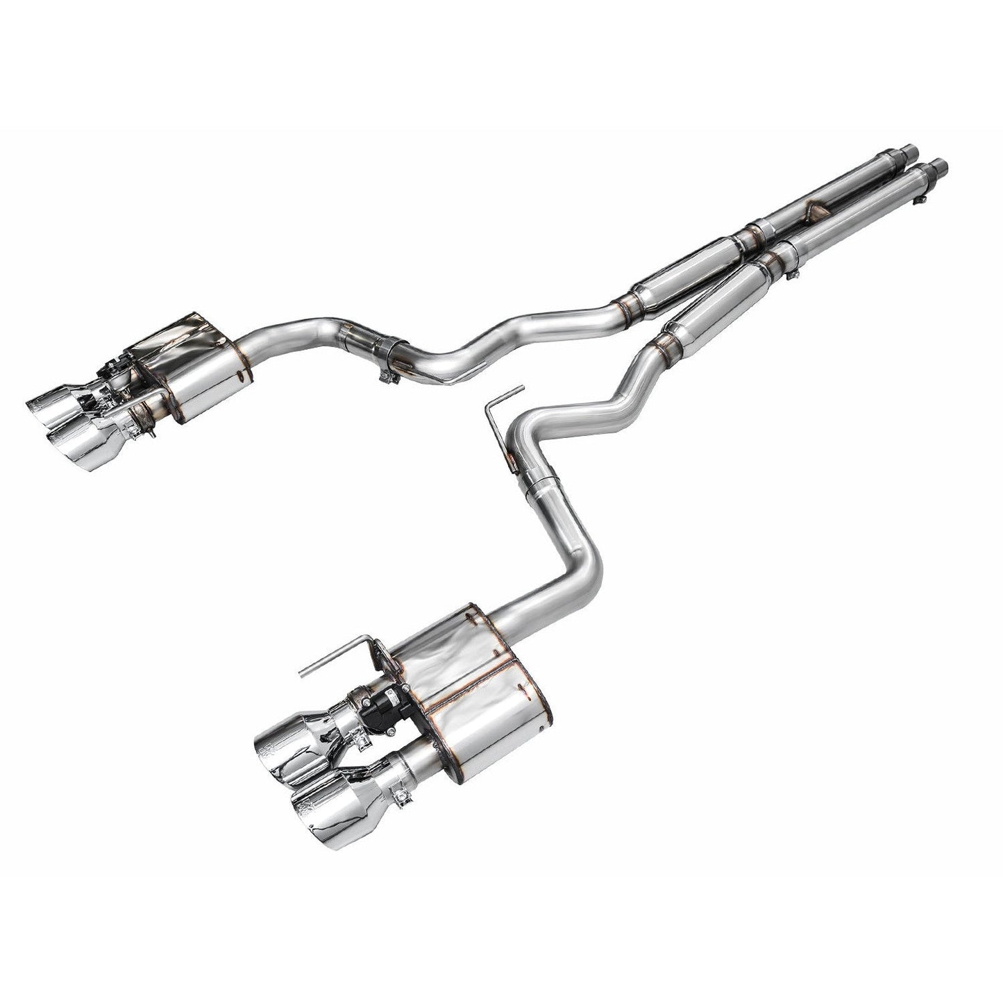 AWE Tuning SwitchPath Catback Exhaust w/ Quad Chrome Silver Tips - 2024 Ford Mustang GT Fastback S650 RWD - STREETUNED
