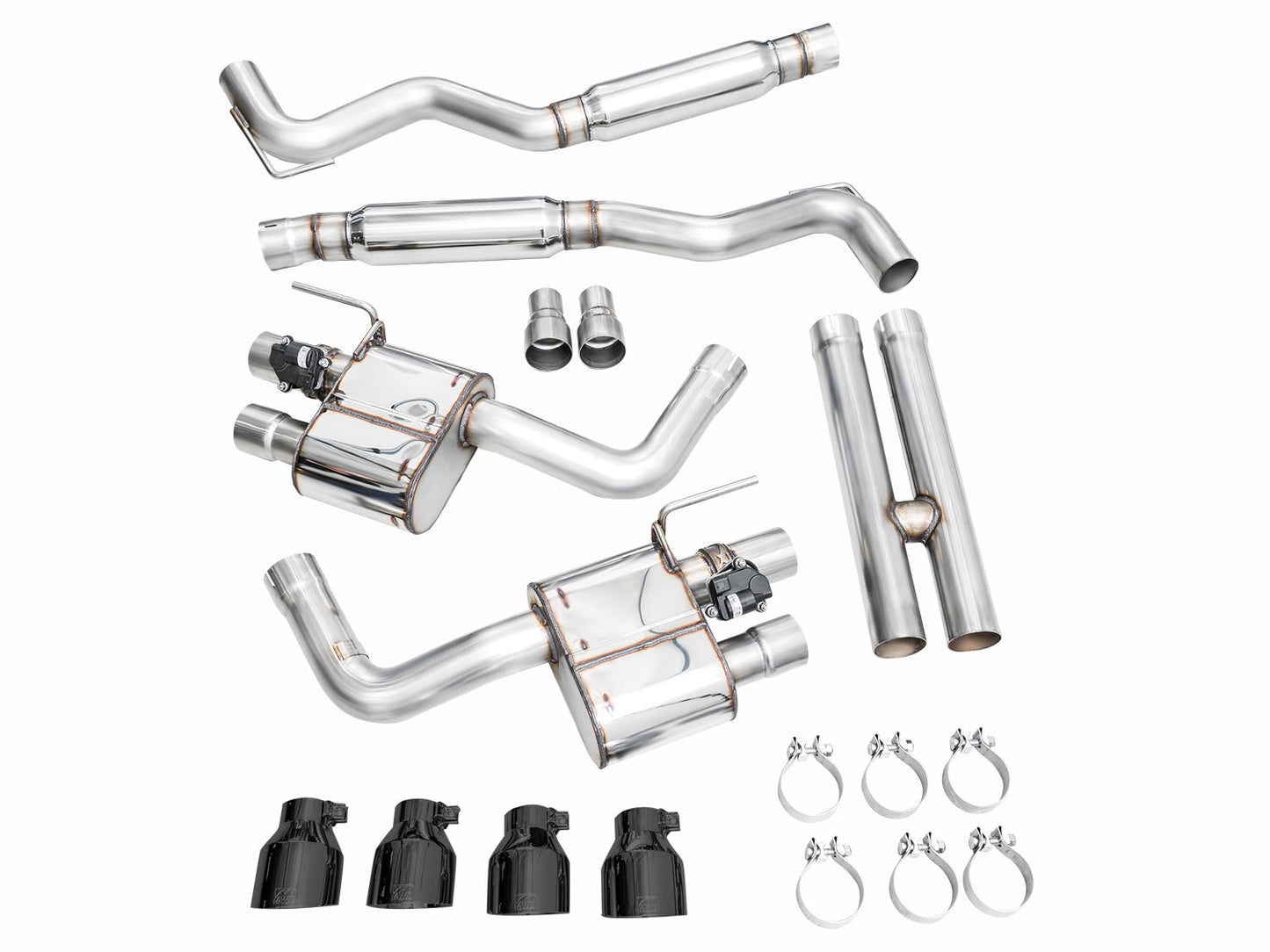 AWE Tuning SwitchPath Catback Exhaust w/ Quad Chrome Silver Tips - 2024 Ford Mustang GT Fastback S650 RWD - STREETUNED