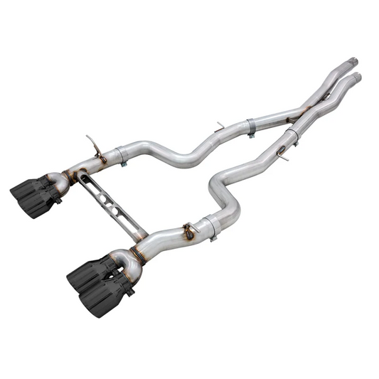 AWE Tuning Track Edition Catback Exhaust With Black Diamond Tips - 2015-2020 BMW F8X M3/M4 - STREETUNED