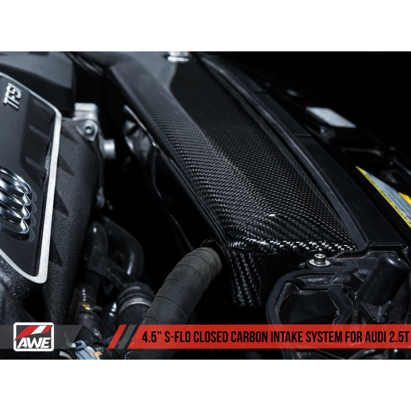 AWE Tuning Audi RS3 / TT RS 4.5in S-FLO Carbon Inlet Tube - STREETUNED