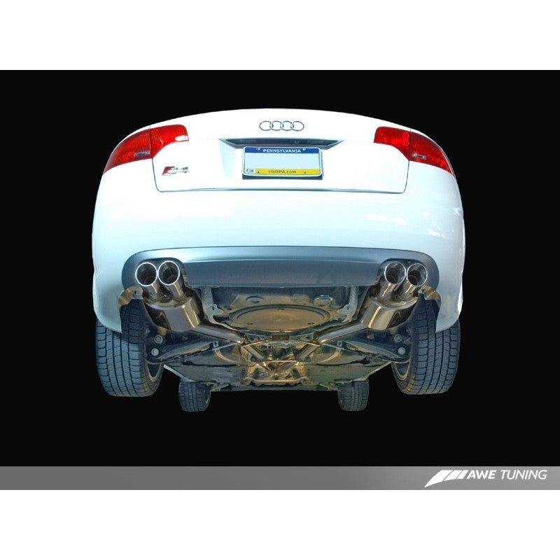 AWE Tuning Audi B7 S4 Touring Edition Exhaust - Polished Silver Tips - STREETUNED
