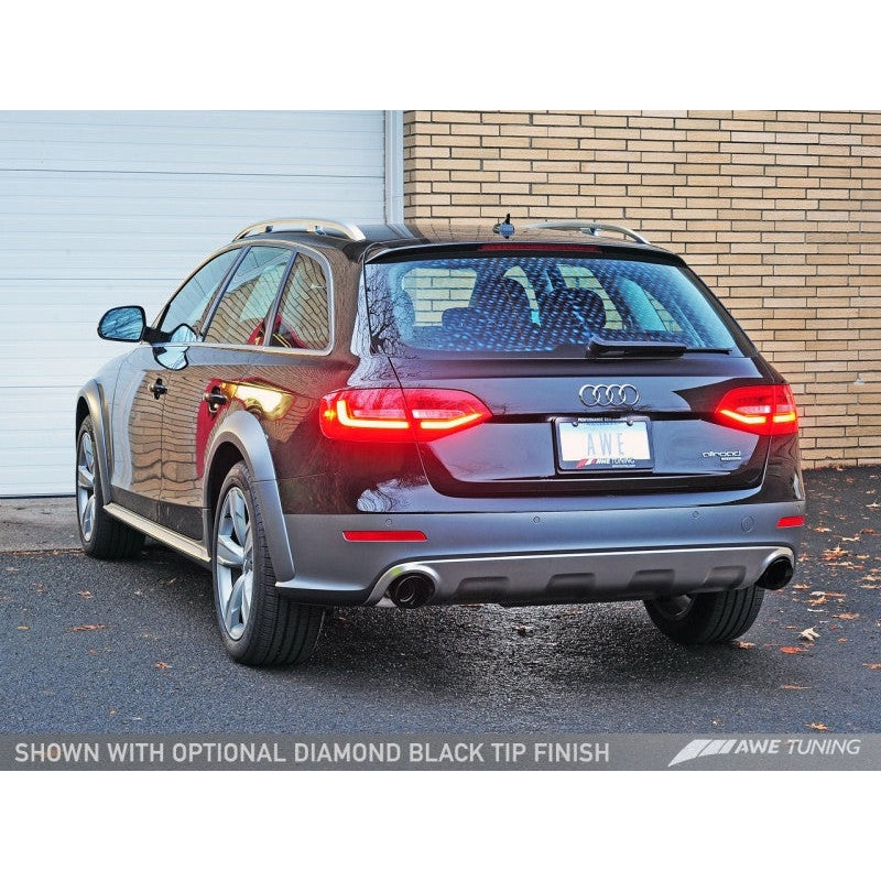 AWE Tuning Audi B8.5 All Road Touring Edition Exhaust - Dual Outlet Polished Silver Tips - T1 Motorsports