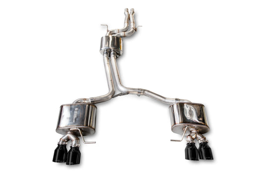 AWE Tuning Touring Edition Exhaust With Quad Outlet Diamond Black Tips - 2014-2017 Audi 8R SQ5 - STREETUNED