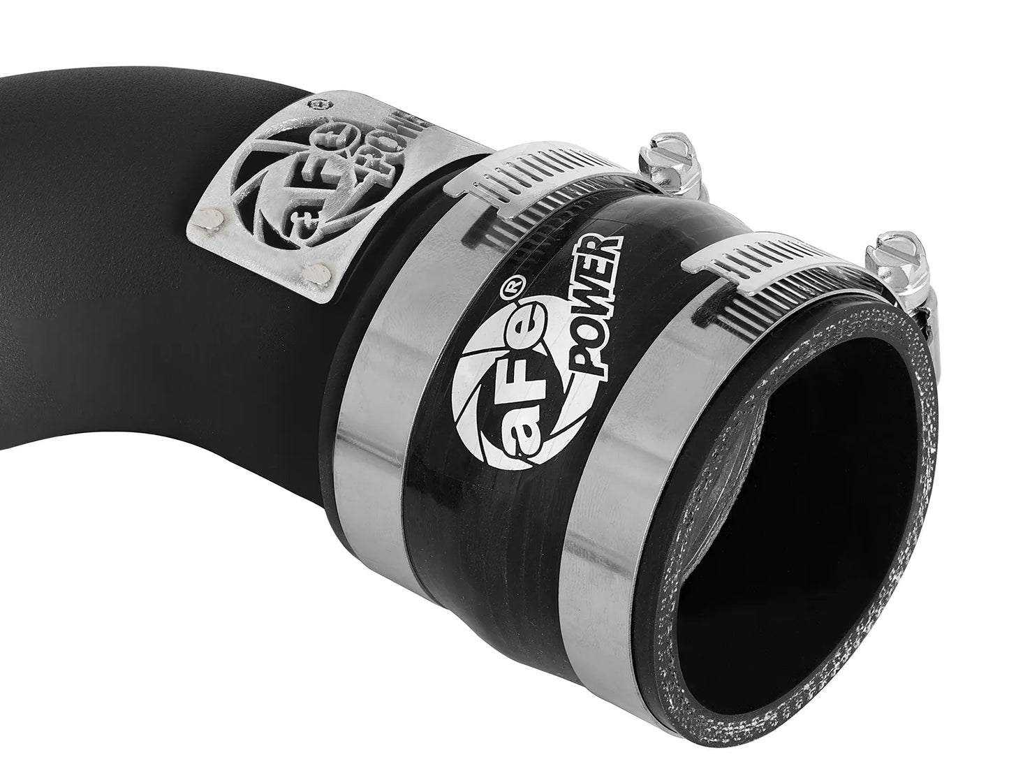 aFe BladeRunner 2-1/4 IN Aluminum Hot Charge Pipe Black - 2015-2020 BMW M3/M4