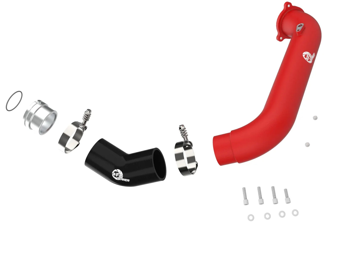 aFe BladeRunner 2-3/4 IN Aluminum Hot Charge Pipe Red - 2021-2024 Toyota GR Supra B48