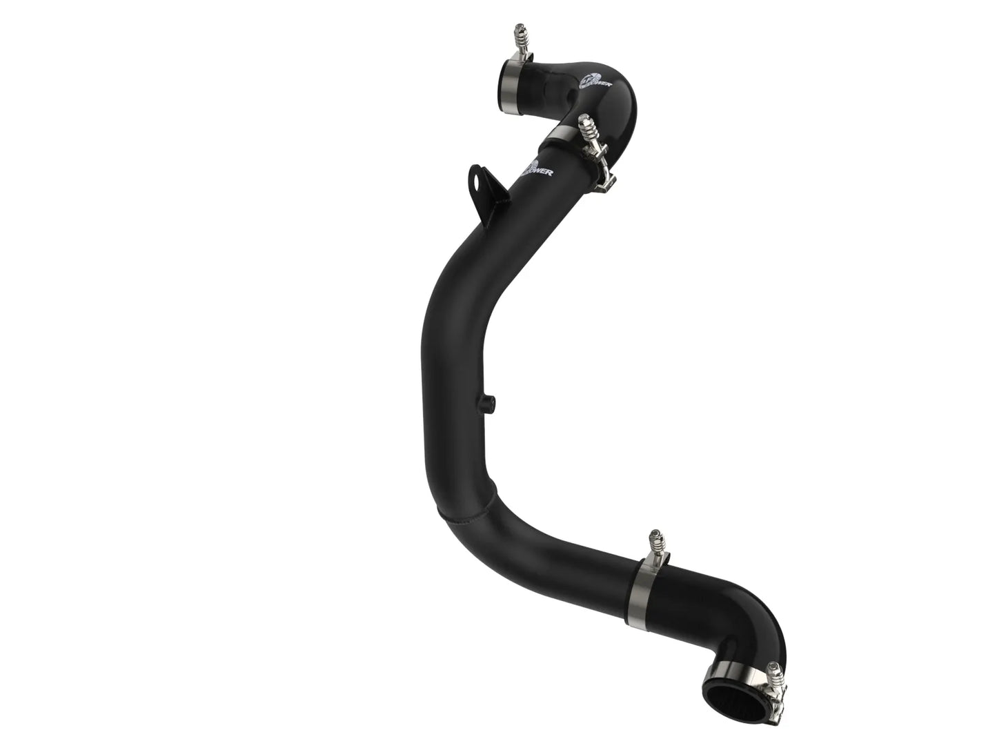 aFe BladeRunner 2.5 IN Aluminum Hot Charge Pipe Black - 2022-2024 VW Golf GTI